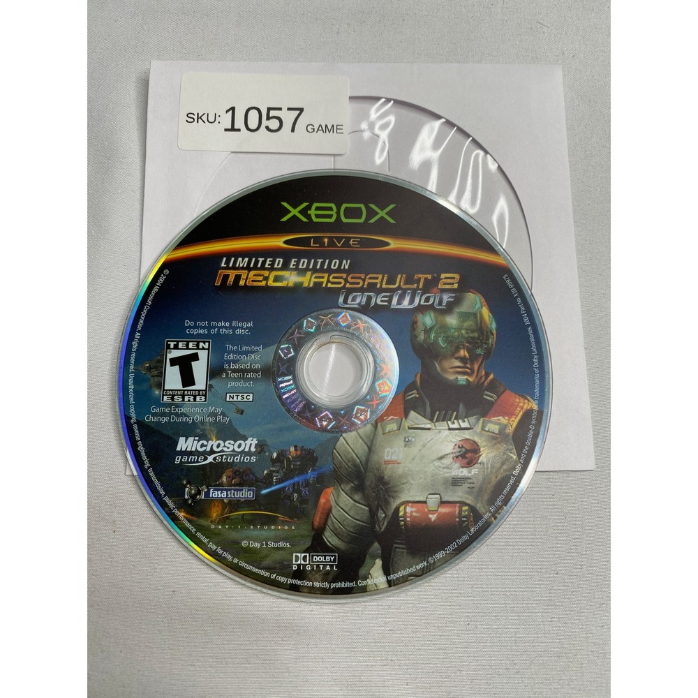 MechAssault 2 Lone Wolf Limited Edition Xbox